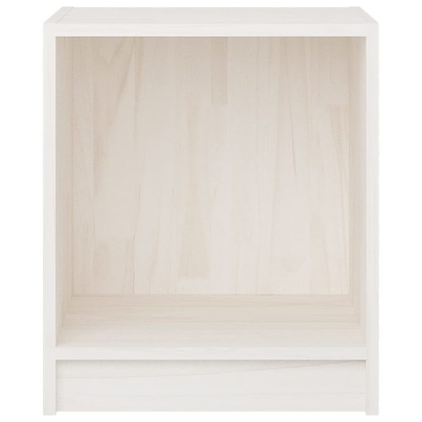 Comodini 2 Pz Bianchi 35,5x33,5x41,5 Cm Legno Massello Di Pino - Image 6