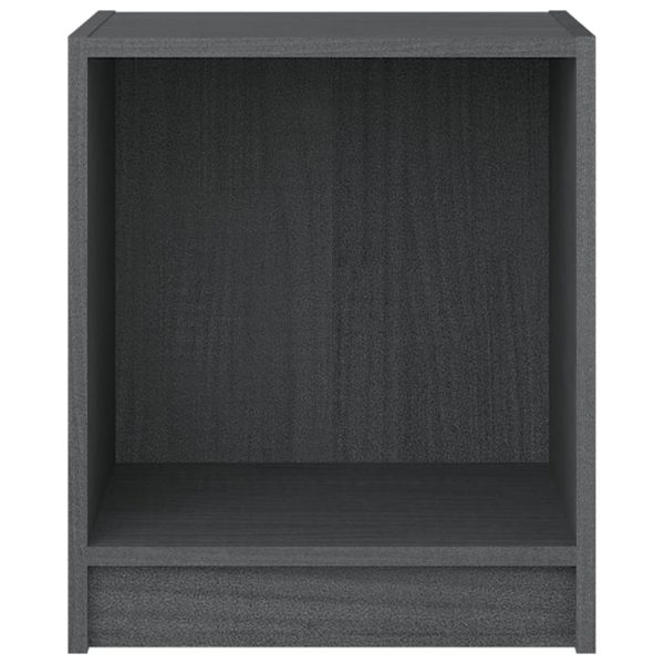 Comodini 2 Pz Grigi 35,5x33,5x41,5 Cm In Legno Massello Di Pino - Image 6