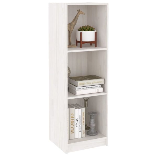 Libreria/divisorio Bianco 36x33x110 Cm Legno Massello Di Pino - Image 4