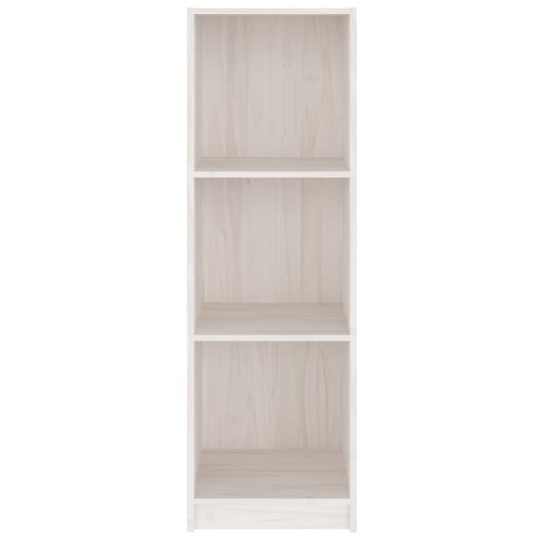 Libreria/divisorio Bianco 36x33x110 Cm Legno Massello Di Pino - Image 5