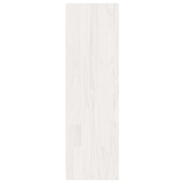 Libreria/divisorio Bianco 36x33x110 Cm Legno Massello Di Pino - Image 6