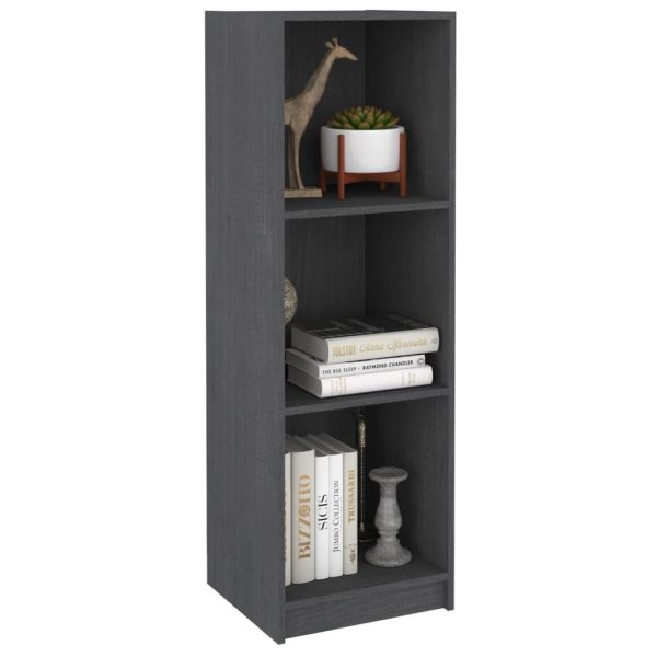 Libreria/divisorio Grigio 36x33x110 Cm Legno Massello Di Pino - Image 4
