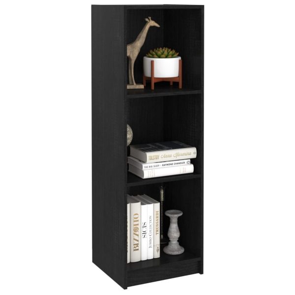 Libreria/divisorio Nero 36x33x110 Cm In Legno Massello Di Pino - Image 4