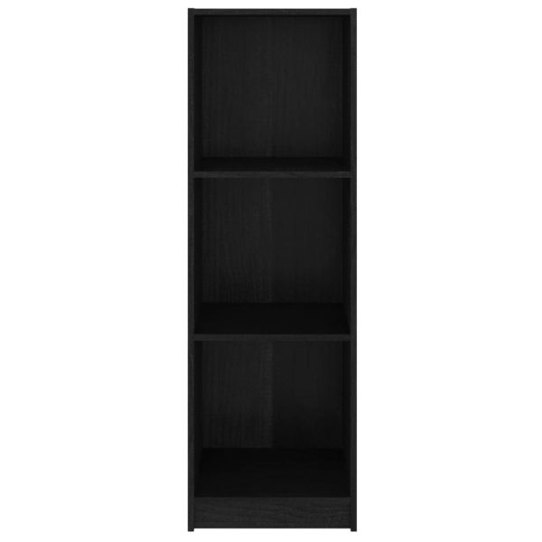 Libreria/divisorio Nero 36x33x110 Cm In Legno Massello Di Pino - Image 5