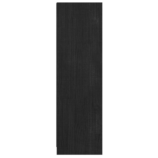 Libreria/divisorio Nero 36x33x110 Cm In Legno Massello Di Pino - Image 6