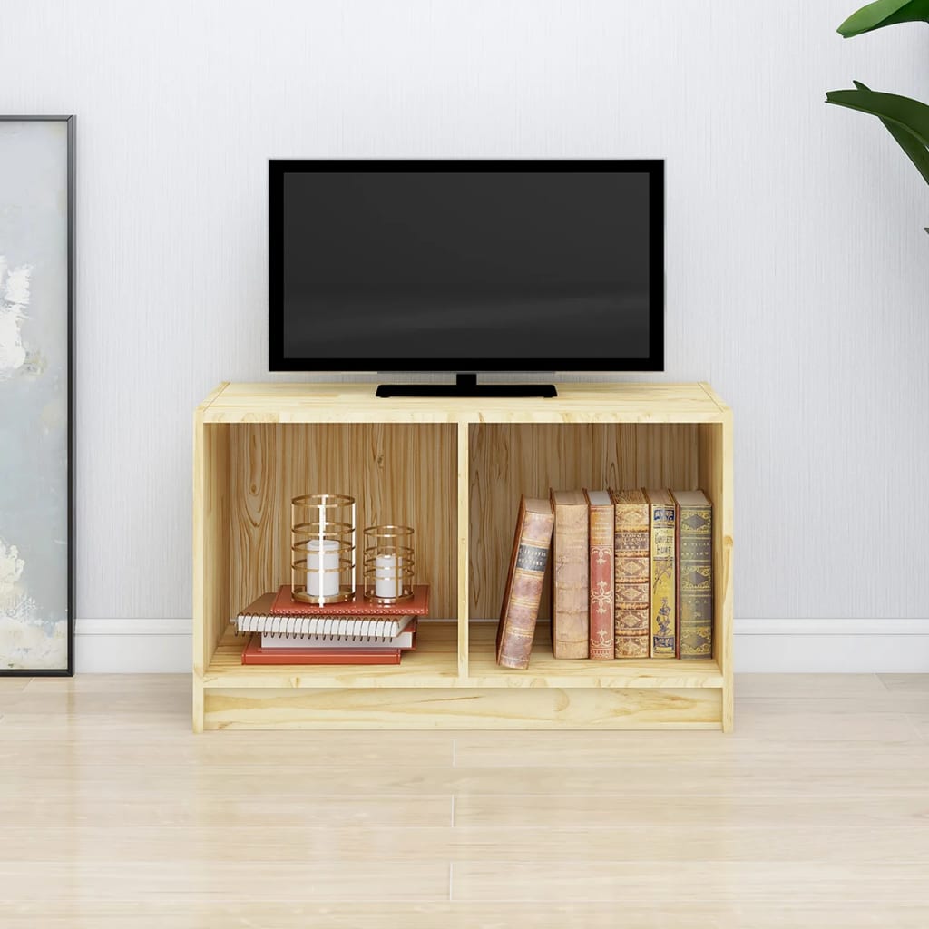 Mobile Porta Tv 70x33x42 Cm In Legno Massello Di Pino