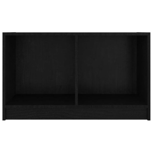 Mobile Porta Tv Nero 70x33x42 Cm In Legno Massello Di Pino - Image 5