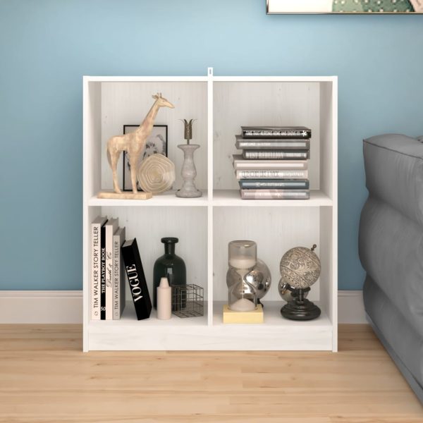 Credenza Bianca 70x33x76 Cm In Legno Massello Di Pino - Image 3