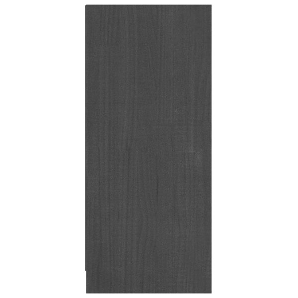 Credenza Grigia 70x33x76 Cm In Legno Massello Di Pino - Image 6