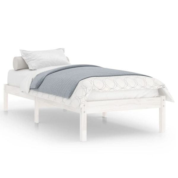 Giroletto Bianco In Legno Massello 90x190 Cm Single - Image 2