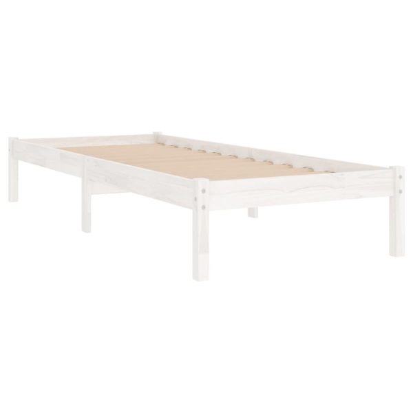 Giroletto Bianco In Legno Massello 90x190 Cm Single - Image 3