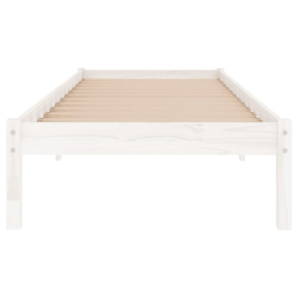 Giroletto Bianco In Legno Massello 90x190 Cm Single - Image 4