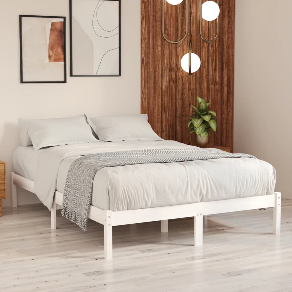 Giroletto Bianco In Legno Massello Di Pino 140x190 cm