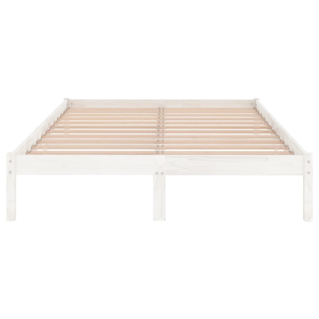Giroletto Bianco In Legno Massello Di Pino 140x190 cm - Image 4