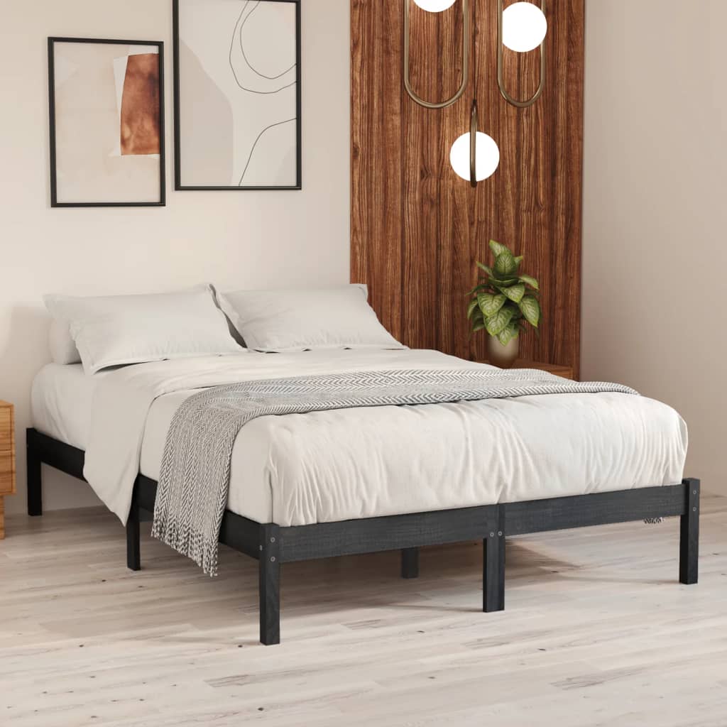Giroletto Grigio In Legno Massello Di Pino 200x200 cm