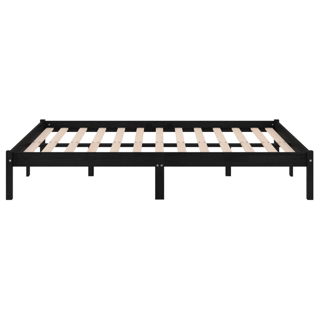 Giroletto Nero In Legno Massello Di Pino 200x200 cm - Image 5
