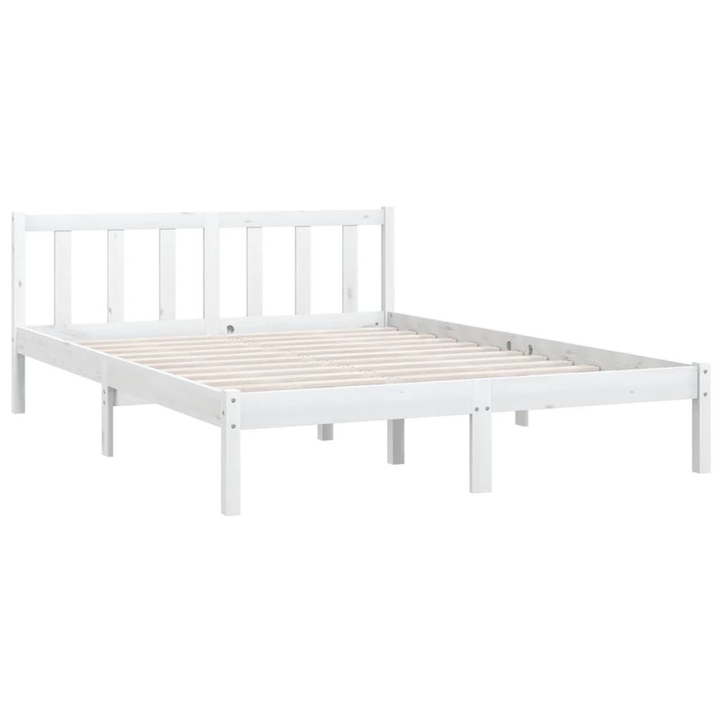 Giroletto Bianco In Legno Massello Di Pino 160x200 cm - Image 3