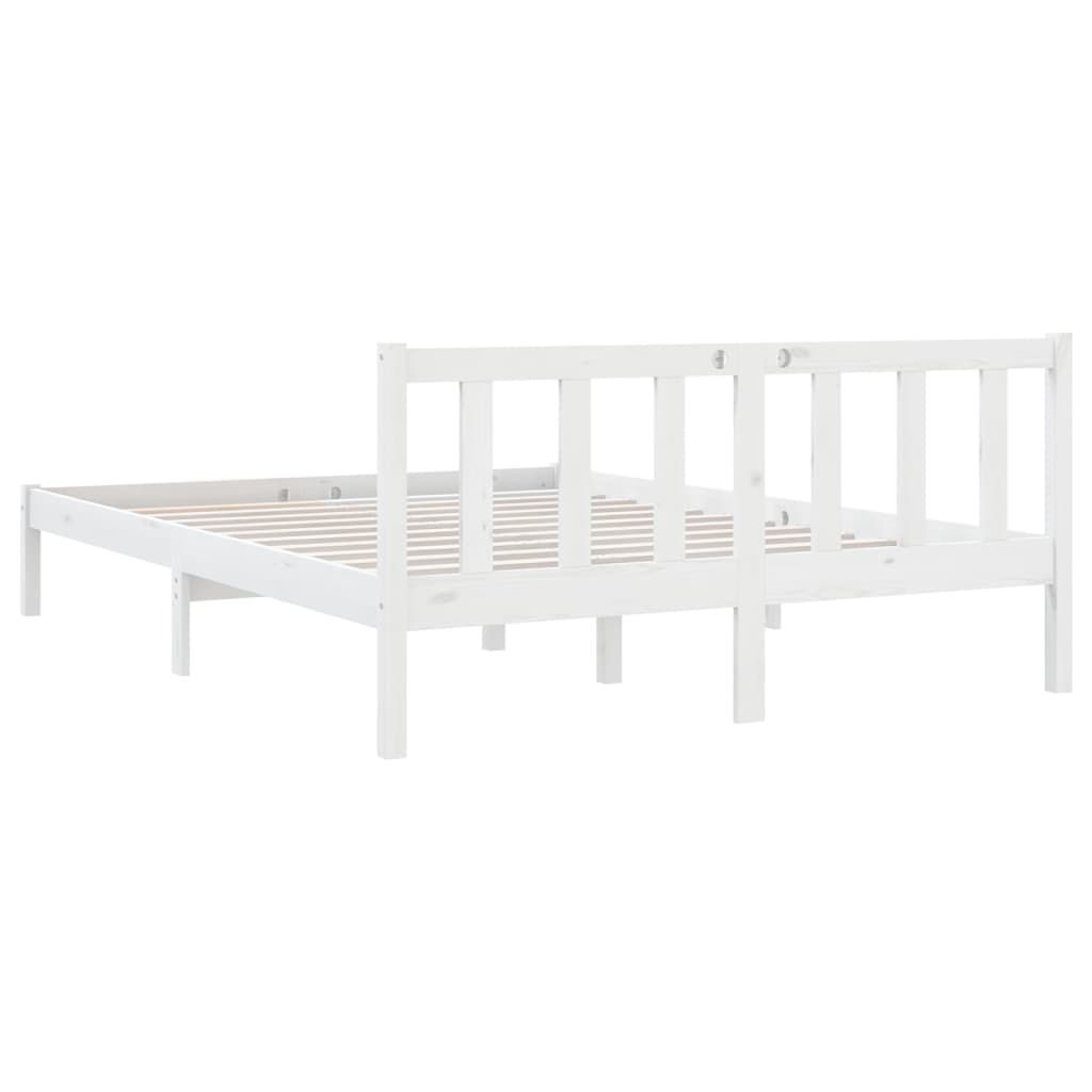 Giroletto Bianco In Legno Massello Di Pino 160x200 cm - Image 6