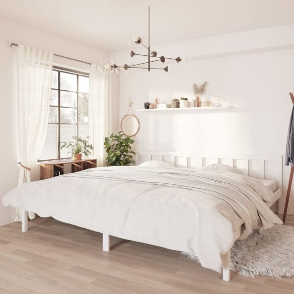 Giroletto Bianco In Legno Massello 180x200 Cm Super King