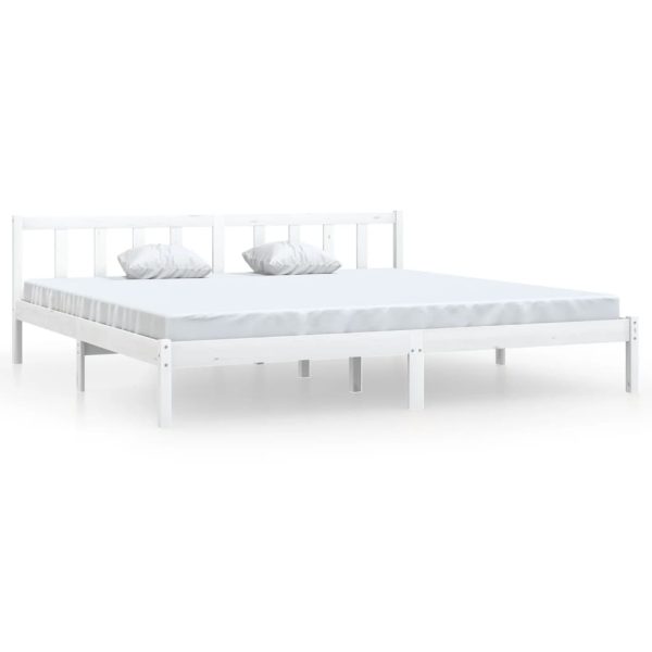 Giroletto Bianco In Legno Massello 180x200 Cm Super King - Image 2