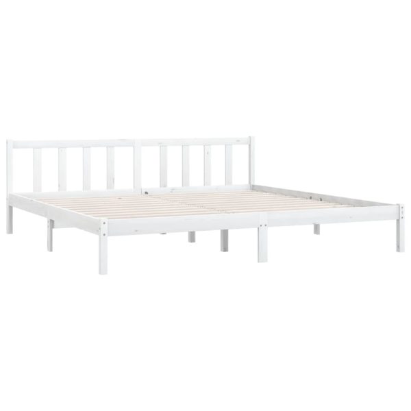 Giroletto Bianco In Legno Massello 180x200 Cm Super King - Image 3