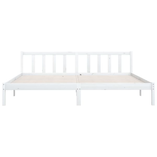 Giroletto Bianco In Legno Massello 180x200 Cm Super King - Image 4