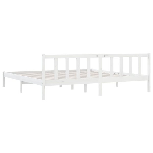 Giroletto Bianco In Legno Massello 180x200 Cm Super King - Image 6