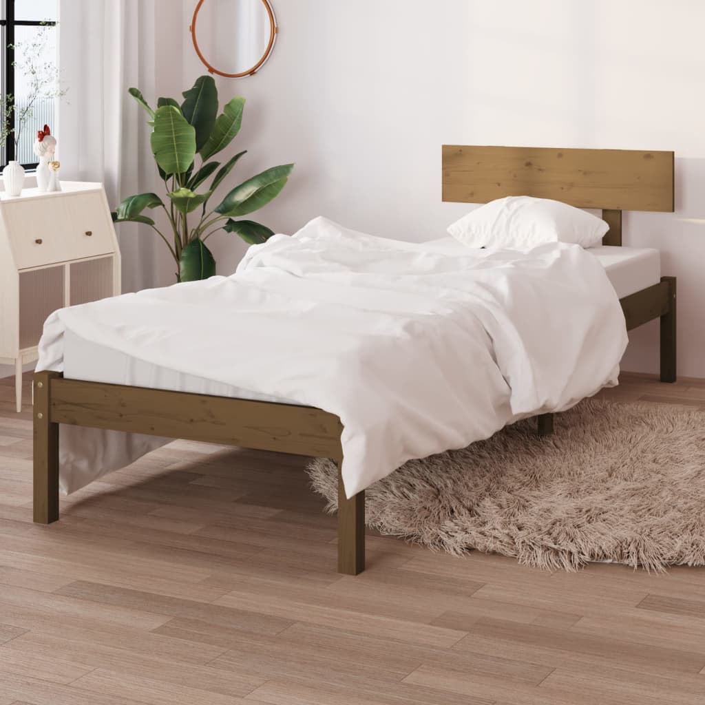 Giroletto Senza Materasso Ambrato Single In Legno Massello