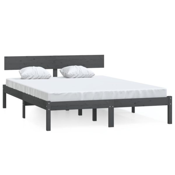 Giroletto Grigio In Legno Massello 120x190 Cm Small Double - Image 2