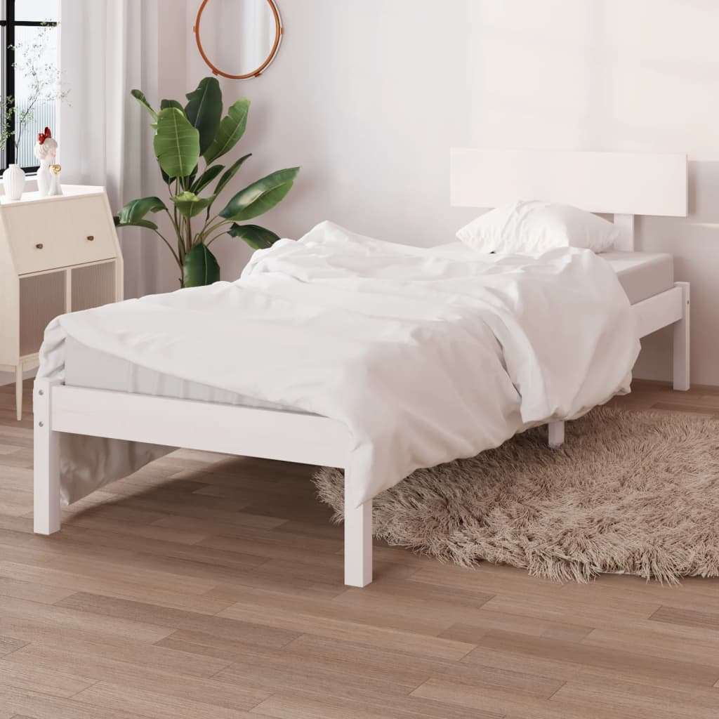 Giroletto Bianco In Legno Massello Di Pino 100x200 cm