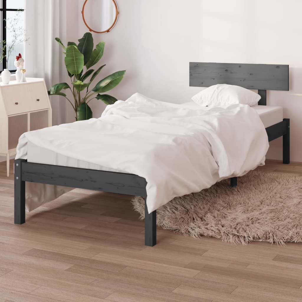 Giroletto Grigio In Legno Massello Di Pino 100x200 cm