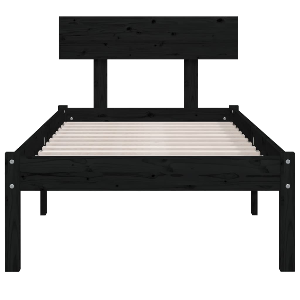 Giroletto Nero In Legno Massello Di Pino 100x200 cm - Image 4