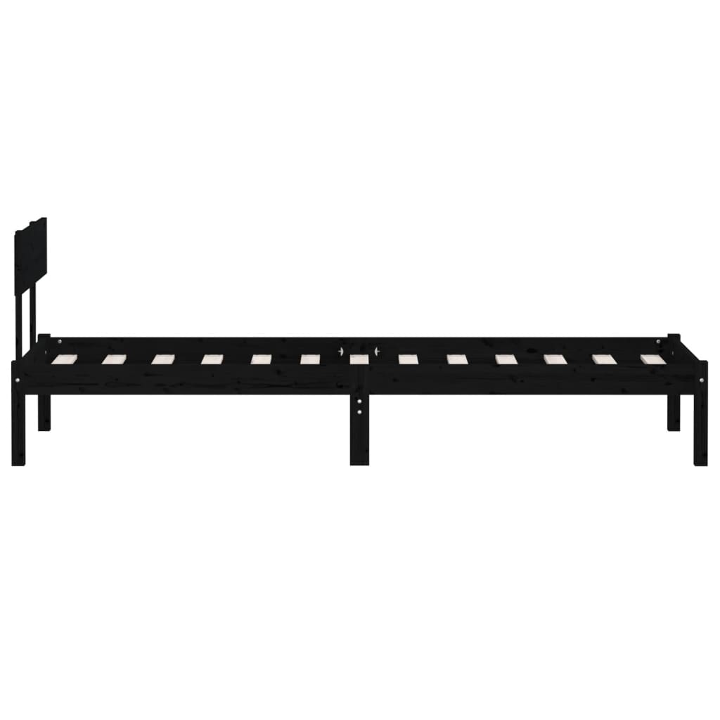 Giroletto Nero In Legno Massello Di Pino 100x200 cm - Image 5