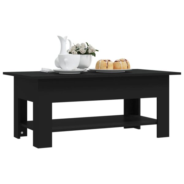 Tavolino Da Salotto Nero 102x55x42 Cm In Truciolato - Image 5