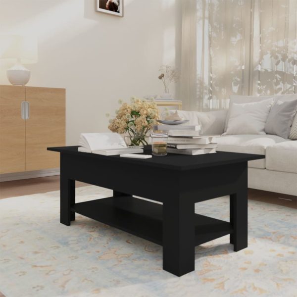 Tavolino Da Salotto Nero 102x55x42 Cm In Truciolato - Image 6