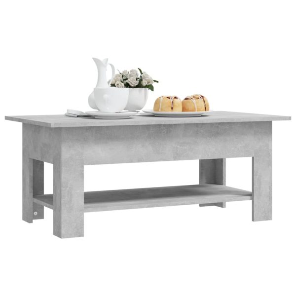 Tavolino Da Salotto Grigio Cemento 102x55x42 Cm In Truciolato - Image 5