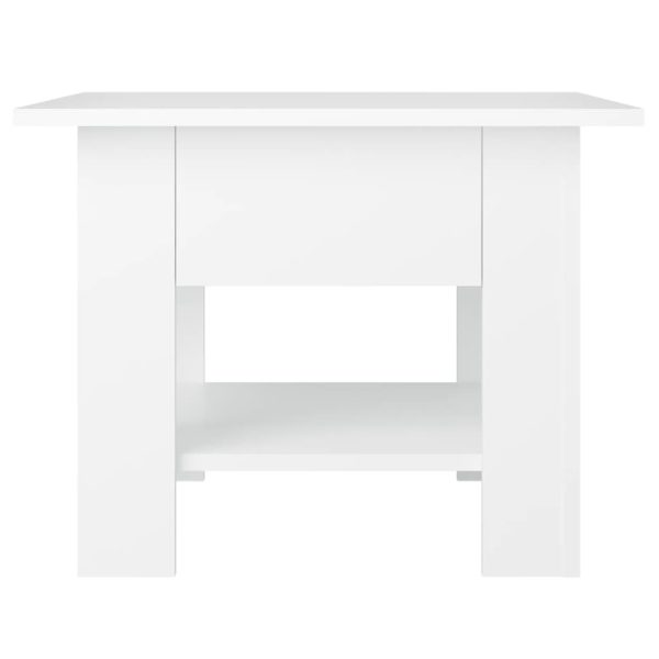 Tavolino Da Salotto Bianco 55x55x42 Cm In Truciolato - Image 5
