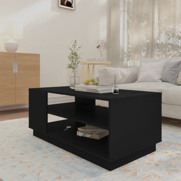 Tavolino Da Salotto Nero 102x55x43 Cm In Truciolato - Image 3