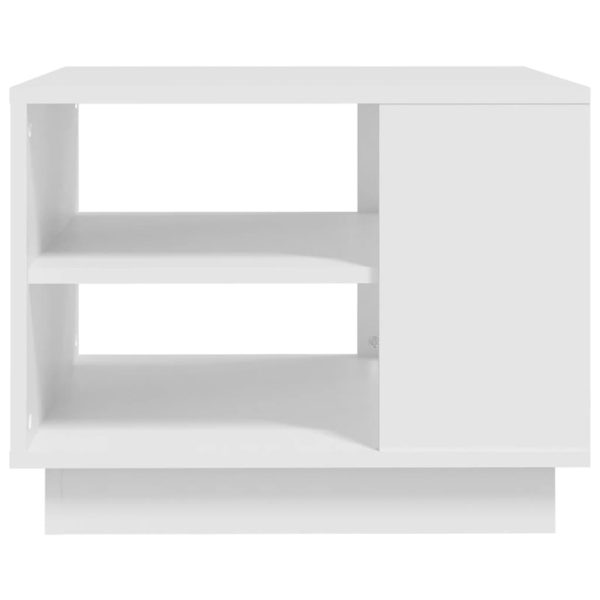 Tavolino Da Salotto Bianco 55x55x43 Cm In Truciolato - Image 5