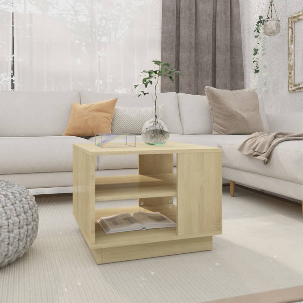 Tavolino Da Salotto Rovere Sonoma 55x55x43 Cm In Truciolato