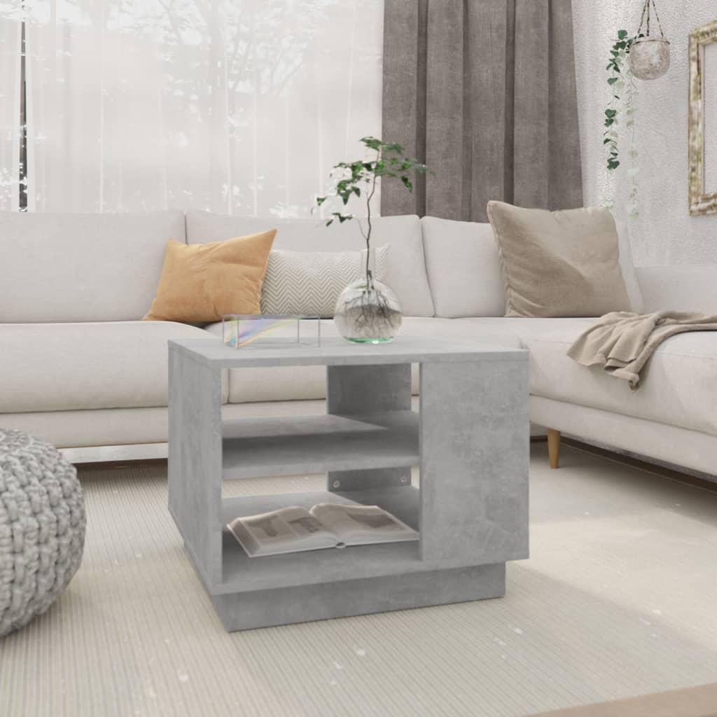 Tavolino Da Salotto Grigio Cemento 55x55x43 Cm In Truciolato