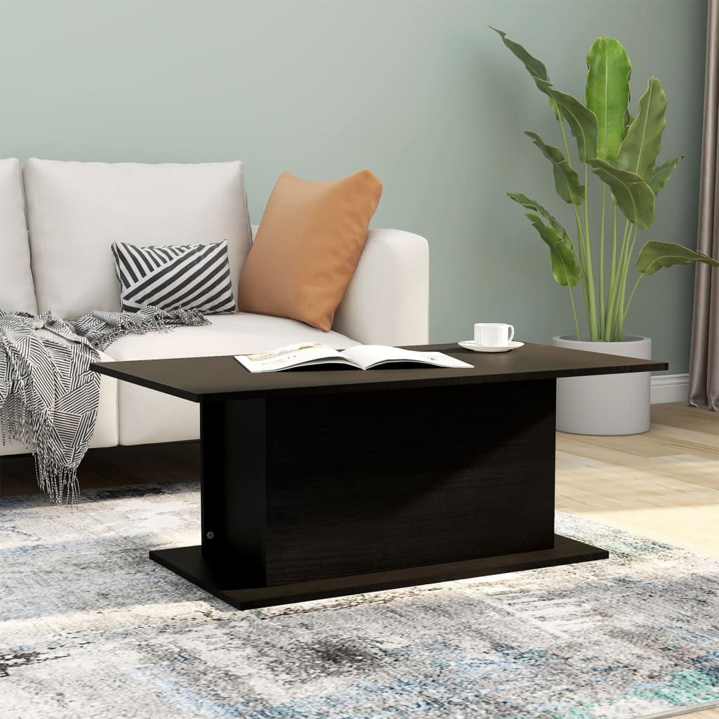 Tavolino Da Salotto Nero 102x55,5x40 Cm In Truciolato