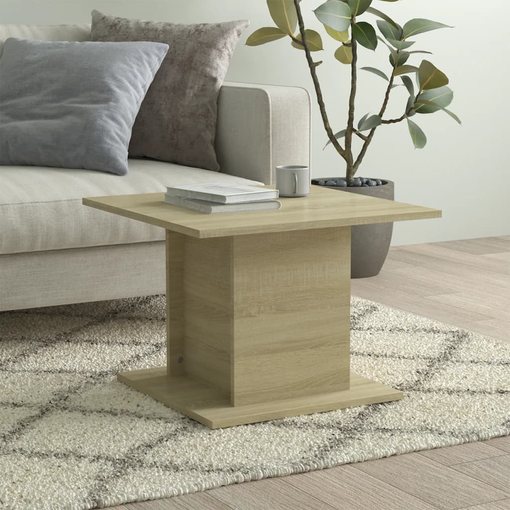 Tavolino Da Salotto Rovere Sonoma 55,5x55,5x40 Cm In Truciolato