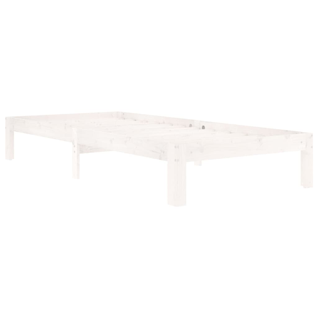 Giroletto Bianco In Legno Massello Di Pino 90x200 cm - Image 3