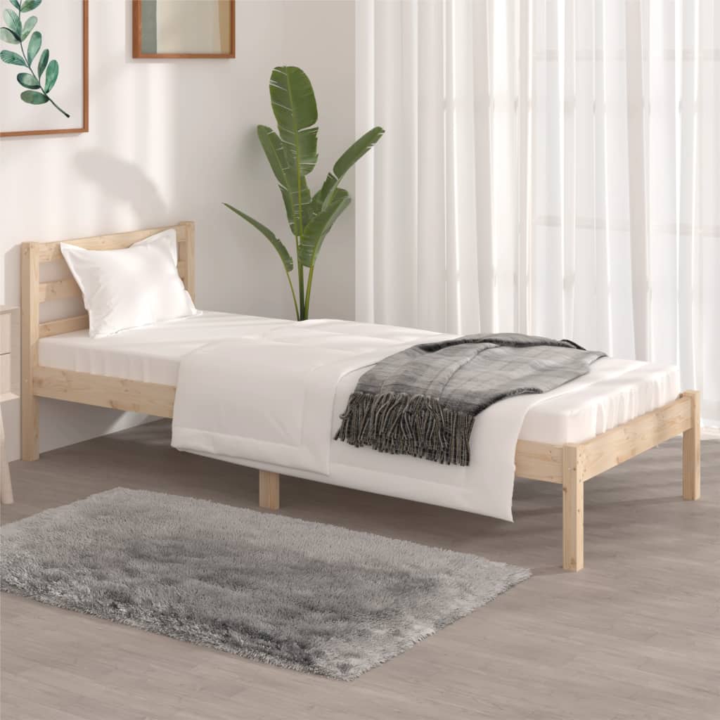 Giroletto In Legno Massello Grigio 75x190 Cm Small Single