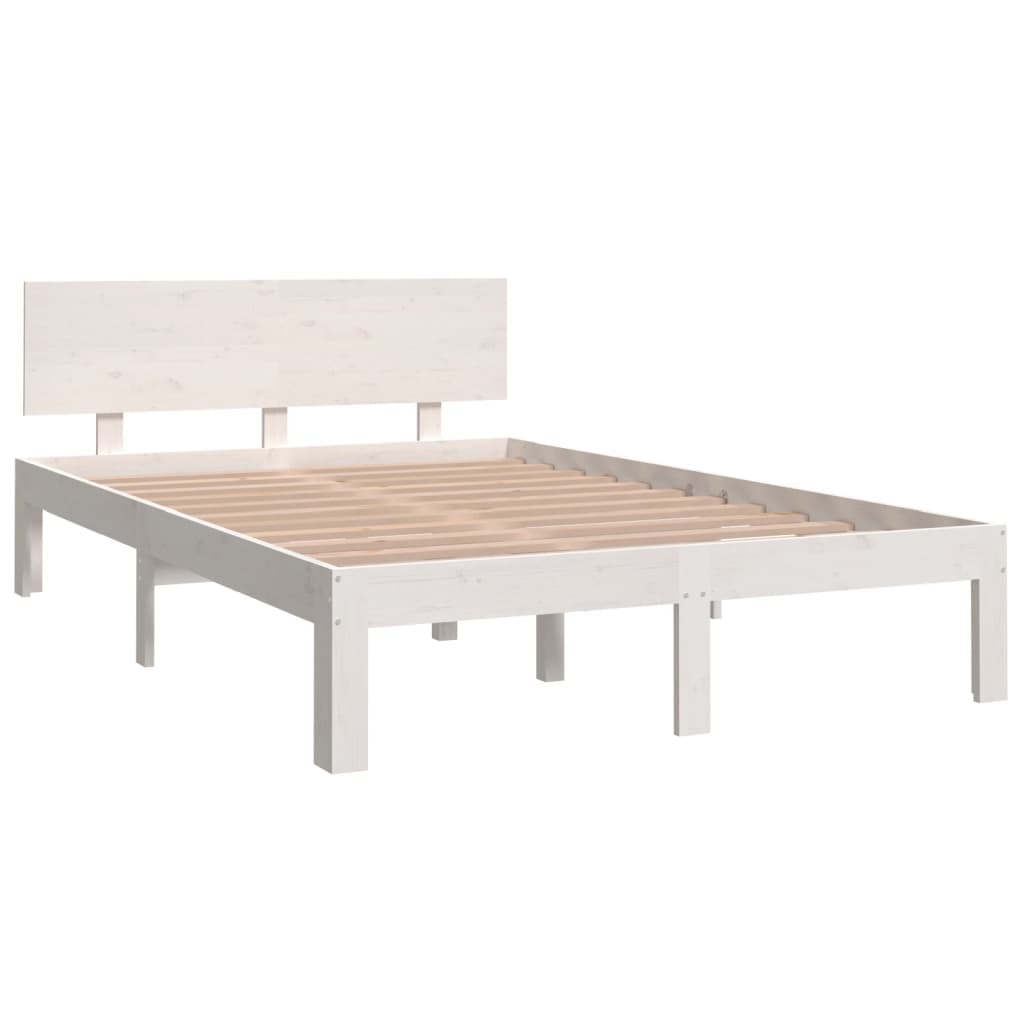 Giroletto Bianco In Legno Massello 120x190 Cm Small Double - Image 3