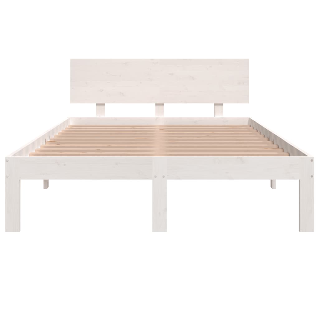 Giroletto Bianco In Legno Massello 120x190 Cm Small Double - Image 4