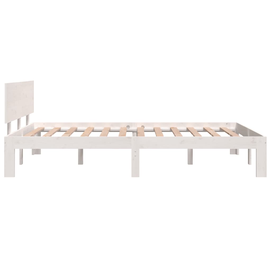 Giroletto Bianco In Legno Massello 120x190 Cm Small Double - Image 5
