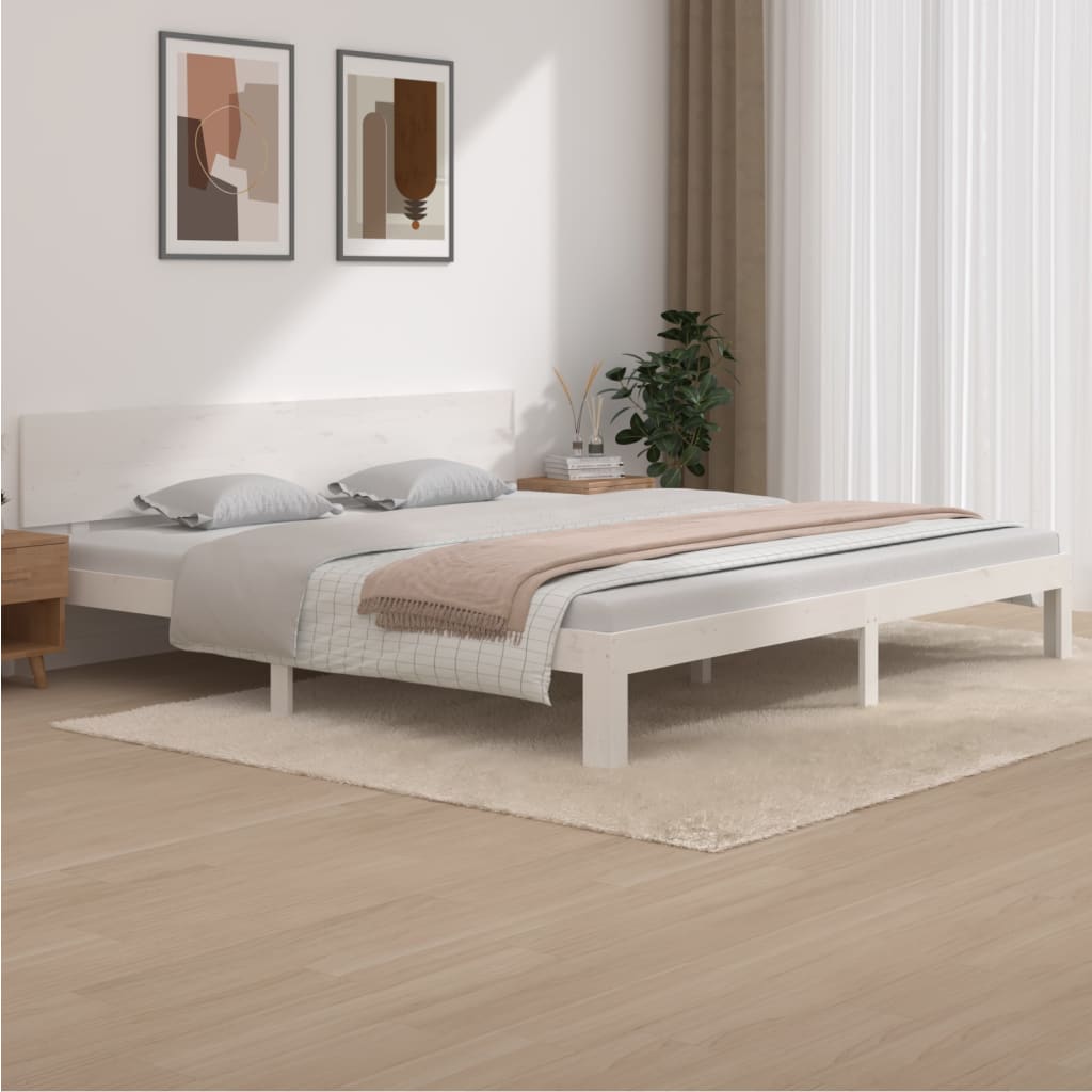 Giroletto Bianco In Legno Massello Di Pino 200x200 cm