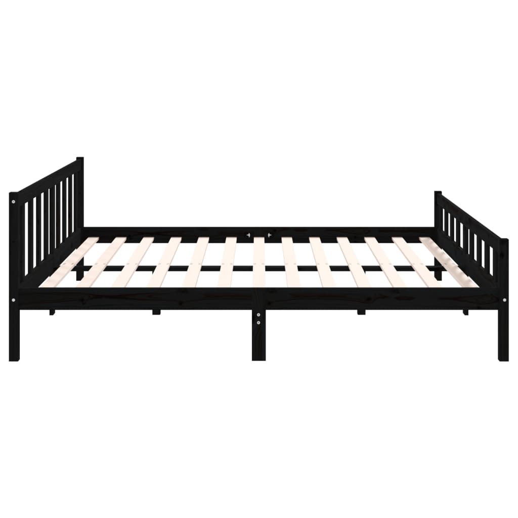 Giroletto Nero In Legno Massello 160x200 cm - Image 6